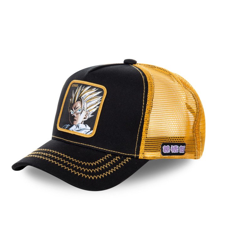 Casquette Trucker Dragon Ball Z Gohan Snapback Noir Capslab Capslab - 1