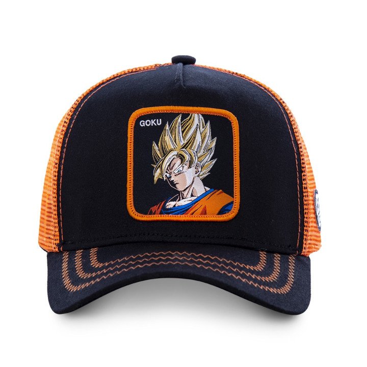 Casquette Trucker Dragon Ball Z Goku Snapback Noir Capslab Capslab - 2