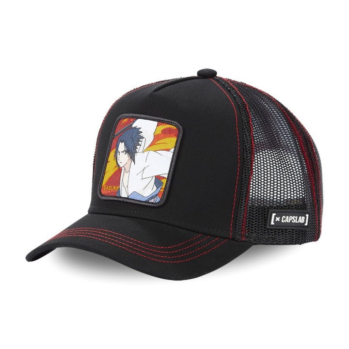 Casquette Trucker Naruto Shippuden Sasuke Snapback Noir Capslab Capslab - 1