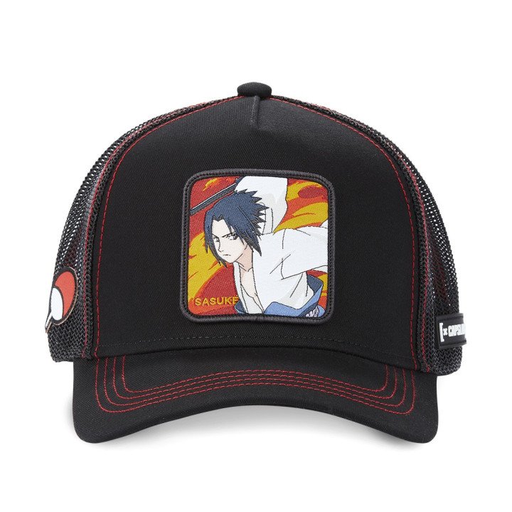 Casquette Trucker Naruto Shippuden Sasuke Snapback Noir Capslab Capslab - 2