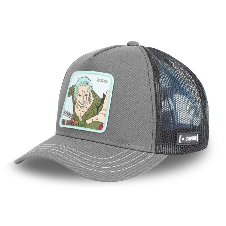 Casquette Trucker One Piece Roronoa Zoro Snapback Gris Capslab Capslab - 1
