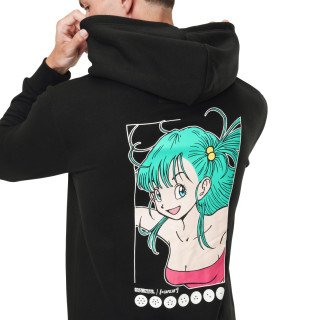 Sweat Dragon Ball Bulma Homme Noir Capslab Capslab - 1