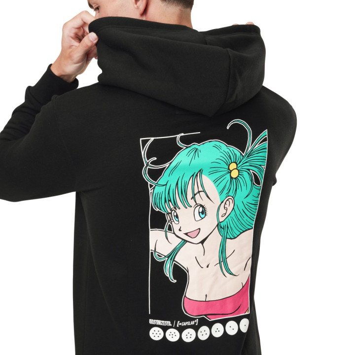 Sweat Dragon Ball Bulma Homme Noir Capslab Capslab - 1