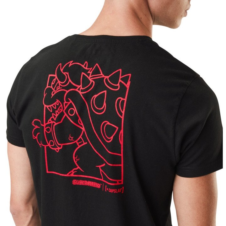 T-shirt Super Mario Bowser Homme Noir Capslab Capslab - 2