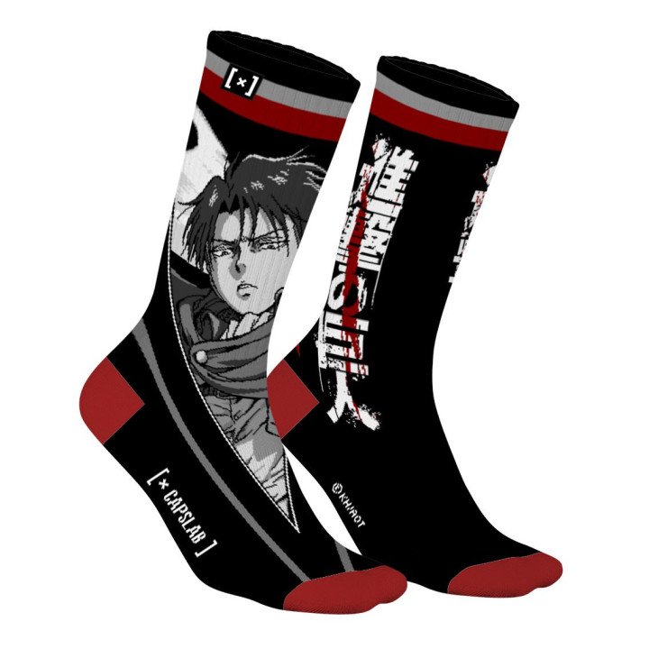 Paires de Chaussettes Attack On Titan Livai - Noire - Capslab  Capslab - 1