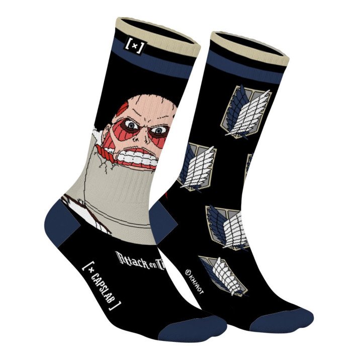 Paires de Chaussettes Attack On Titan - Noire - Capslab Capslab - 1