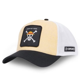 Casquette Trucker One Piece Jolly Roger Snapback - Beige - Capslab