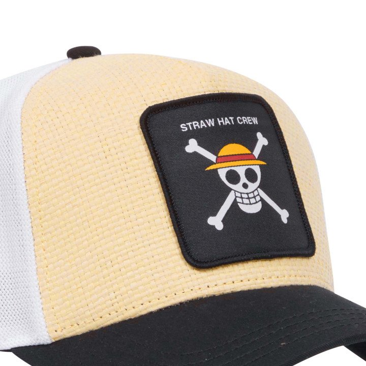 Casquette Trucker One Piece Jolly Roger Snapback - Beige - Capslab