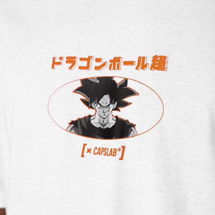 T-shirt Blanc Dragon Ball Super Goku Homme - Capslab