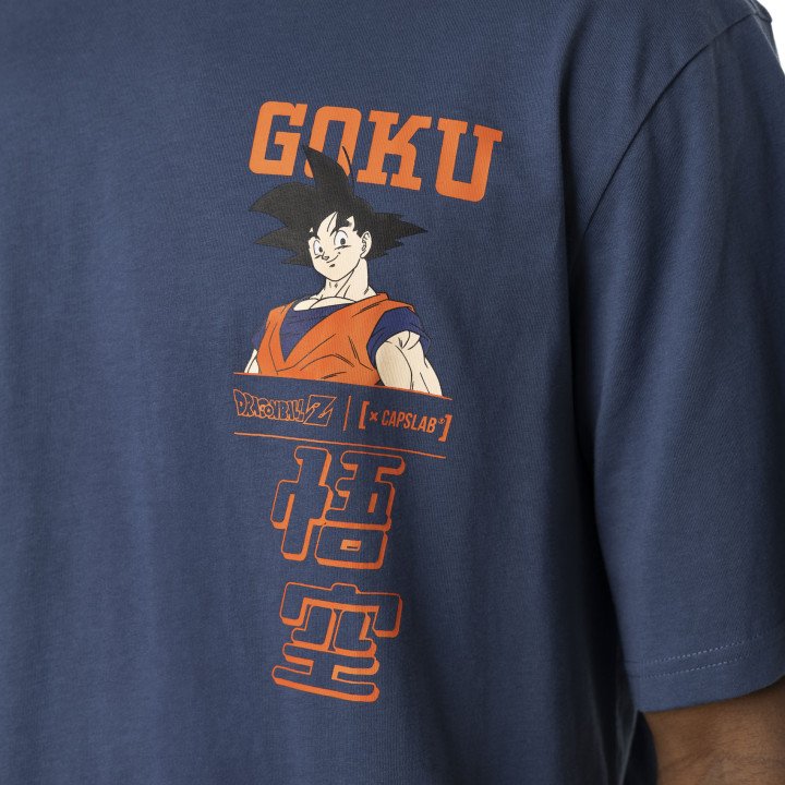 T-shirt Bleu  Dragon Ball Z Goku Homme Relaxed Fit - Capslab