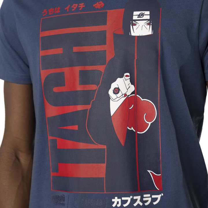 T-shirt Bleu Naruto Shippuden Itachi Homme coupe Regular Capslab