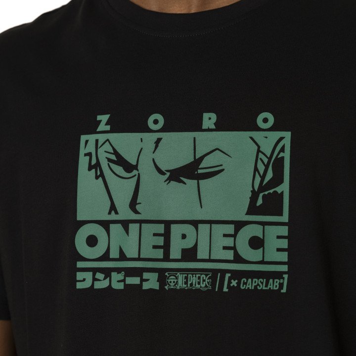 T-shirt Noir One Piece Roronoa Zoro Homme - Capslab