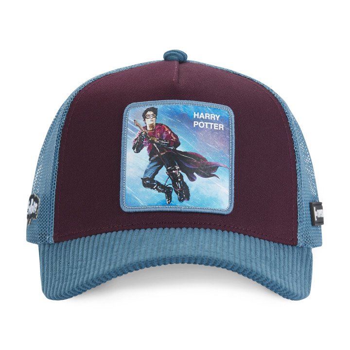 Casquette Trucker Coton et Velours Harry Potter Snapback Bleue - Capslab