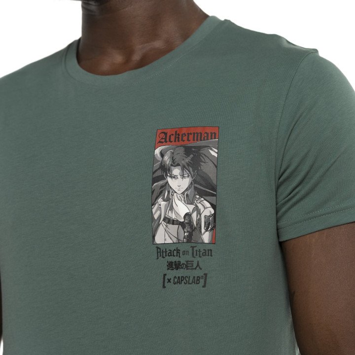 T-shirt ATTACK ON TITAN Bleu Manches courtes -  | [X] Capslab